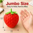 Strawberry Squishy, Realistic Strawberry Ball Jumbo Squeeze Toy, Super Soft Squishies Strawberry,