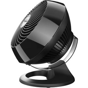 Vornado 560 Medium Air Circulator Floor Fan, 4-Speed, Quiet Fan for Bedroom, Office, Dorm Room, with Chrome Glide Bar Adjustable Tilt, Electric Cooling Fan, Black