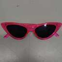 livho Retro Vintage Narrow Cat Eye Sunglasses for Women Clout Goggles Plastic Frame pINK