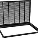 HVAC Premium 30" X 18" Steel Return Air Filter Grille for 1" Filter - Removable Face/Door - HVAC Duct Cover - Flat Stamped Face - Black [Outer Dimensions: 32 5/8" X 20 5/8"]