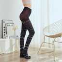 Sahabowi Women Tights, Sheer High Waist Pantyhose, Vintage Control Top Stockings, Sa Siwa12 (Black)