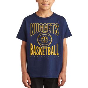 Junk Food NBA Team Basketball - Officially Licensed Kids Short Sleeve Fan T-Shirt for Boys & Girls (Large, Navy)