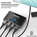 HDMI Switch 3 in 1 Out 4K UHD HDMI Switcher Splitter, Automatic Switch with Remote Metal HDMI Switch Box Hub Support 4K 3D 1080P HDCP2.2 for PS5 PS4 Xbox DVD Player Fire Stick Apple TV PC