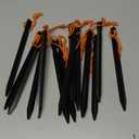 Grassman 16 Pack Tent Stakes, 7075 Aluminium Tent pegs, Heavy Duty Lightweight Ground Pegs, Durable and Safe Metal Camping Spikes, Black