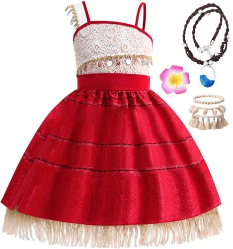 OFIHIDO Princess Costume for Girls,Princess Dress for Kids with Accessories,Halloween Costume for Girls Kids Dress Up (4-5 Years)