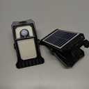 Tryme 45LEDs Solar Lights Outdoor Clip Motion Sensor Lights 3 Modes 3 Mounting Ways IP65 Waterproof Security Light for Chain Link Fence Camping Gate (2 Pack)