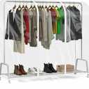 Clear Garment Rack Cover, Dustproof and Waterproof Clothes Rack Cover, Clear Garment Bags with 2 Durable Zippers for Garment Rack (L/71x20x59 inch)