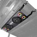 KEMIMOTO UTV Fan with RGB Halo Light, Dual 8" Large Cab Cooling Fan with Variable Speed Dial, 12V Overhead Cooling Fan with Dome Light Compatible with Polaris Ranger, RZR 2024+, Can-Am Defender