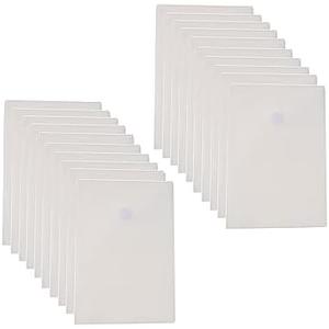 YESSART 6’’ x 9’’ Vertical Clear Plastic Envelopes Receipt Stickers File Storage 20 Pack Hook Loop Closure