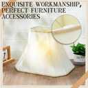 Glooglitter Set of 2 Bell Lamp Shade 6.25" x 8" Top 11" x 16" Bottom 12" High (Spider) Rectangle Cut Square Replacement Vintage Silk Lampshade for Table Floor Living Room Bedroom (Eggshell)
