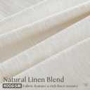 Pinch Pleated Linen Curtains 96 Inches Long for Living Room 2 Panel Set Cream Ivory Light Filtering Pinch Pleat Hooks Rings Back Tab Neutral Boho Farmhouse 96 Inch Curtain Drapes for Bedroom Window, 40"W x 96"L