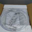 Farmhouse Lamp for Bedroom Set of 2, Rustic Table Lamp with Dual USB Charging Ports, 28" Tall Table Lamps with Linen Shade for Living Room, Bulb Not Included (Rotary Switch-off white)