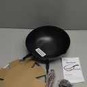 Wok, 13 Inch carbon steel woks & stir-fry pans nonstick, Pre-Seasoned 5.8QT Flat Bottom Chinese Wok Paella Pan with lid, Carbon Steel Cookware, Compatible with All Cooktops