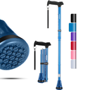 Foldable Adjustable Folding Cane for Women, Men, and Seniors, Blue