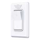 Leisure LED Modern Single SPST On-Off Switch with Bezel, 12-Volt, for RV, Trailer, Camper, with Label Sticker (White)