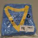 Tankaneo Womens V Neck 2 Piece Pajama Short Sets Color Block Loose Fit Long Sleeve Shirt and High Waisted Shorts Lounge Sets (Small, Blue)