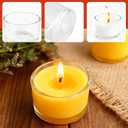 36 Pack Clear Glass Tealight Candle Holders, 1.8 Inch Wide x 1 Inch High, for 1.5" Tealights, Bulk for Wedding Centerpieces, Party, Dinner, Home Decor