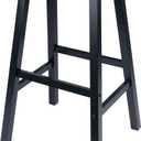 Winsome Satori Saddle Seat Bar Stool, for Kitchen, 29", Black