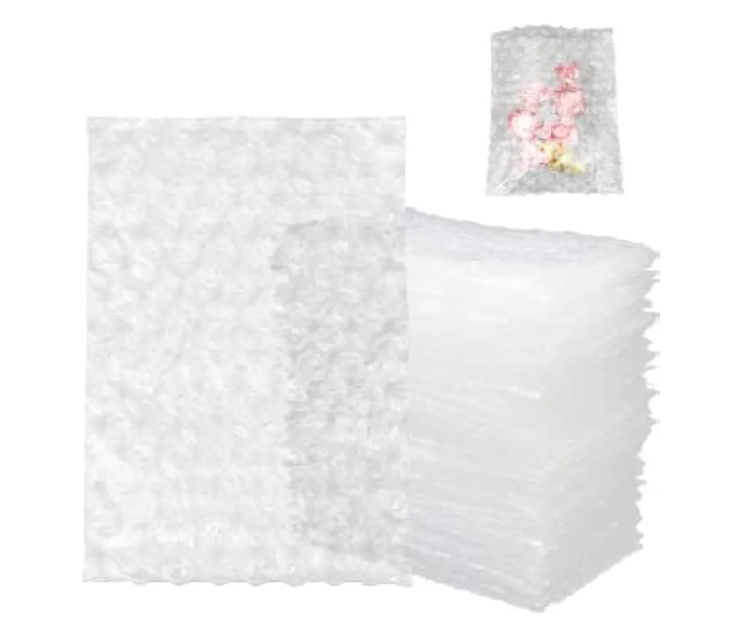 200 Pack 4x8 Inch Bubble Cushion Wrap Bags for Shipping Packing Small Clear Bubble Out Pouches Double Walled Bubble Cushioning Bags for Moving Storage