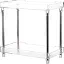 Bathroom Organizer Countertop, 2-Tier Vanity Tray Corner Shelf for Makeup Cosmetic Perfume Skincare Bathroom Supplies and More, Multi-Functional Acrylic Organizer in Vanity Dresser Bathroom