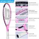 Tennis Racket for Kids Junior, 19/21/23/25 Inch Youth Tennis Racquet with Cover, Suitable for Beginner Boys and Girls Age 3-12