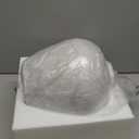 Handemade Large Round Vase for Centerpieces, White Rustic Vase Farmhouse Decor, Distressed Textured for Home Decorations, Earthy Room Decor Aesthetic, Stone Look Ceramic Clay Pottery, 9 inch