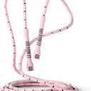 Sportbit Elite Beaded Jump Rope - Adjustable Speed Rope for Fitness, CrossFit, Boxing - Tangle-Free, Lightweight (Pink)
