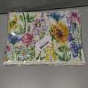 4 x Welcome Summer House Flags for Outdoor Decoration, Watercolor Wildflowers Large Yard Flag,Seasonal Decorative Decor for Holiday Spring Outside 28x40 Inch Vertical Double Sided