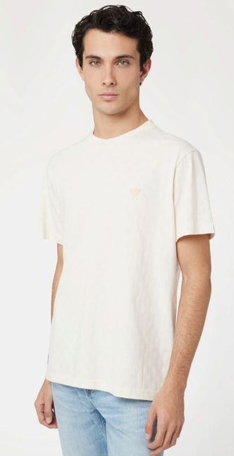 Guess Basic T-shirt - Creme Color, Size XXL