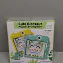 Mandarooker Magnetic Drawing Board，Large Magnet Doodle Board with Pen and Dot Beads,20 Colored Pattern Cards,Montessori Toys and Travel Toys Two-in-one,Perfect Learning Gift for Toddlers Ages 3-8