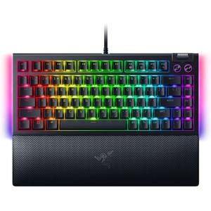 Razer BlackWidow V4 75% Mechanical Gaming Keyboard: Hot Swappable Design - Compact & Durable - Orange Tactile Switches - Chroma RGB - Roller & Media Keys - Wrist Rest Snap Tap - Black