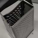 Cuisipro Stainless Steel Cheese Grater with Handle, 4 Sided Box Grater for Kitchen, Ginger Grater Dishwasher Safe, Fruit and Vegetables Slicer, Cheese Shredder for Potato, Chocolate, Parmesan, Ginger