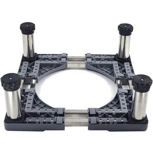Washing machine stand Washing Machine Stand Base 4/8/12 Feet Adjustable Air Conditioner Holder Bracket Length/Width 41-64cm Washer and Dryer Pedestal Stand Height 9-12cm vibration Mute(4legs,18-22cm)