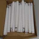 Tuanse 24 Pcs 10 Inch Flameless Twisted Taper Candles Battery Operated LED Taper Flickering Candlesticks Electric Warm Light for Wedding Holiday Birthday Home Decor(White)