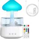 Raining Cloud Night Light with White Noise Remote Control Adapter Desk Fountain Bedroom Living Room for Sleeping Relaxing Gifts for Kids Boys Girls Men Women Birthday Holiday Christmas