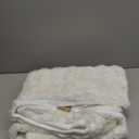 Faux Fur Throw Blanket for Couch, Fluffy Fuzzy Plush Bubble Blanket, Soft Warm Cozy Shaggy Rabbit Blanket, Luxury Decorative Gifts for Sofa Bedroom Living Room, 60x50inch (Beige)