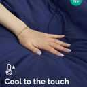 Cooling Comforter Twin/Twin XL Size - Cooling Blanket for Hot Sleepers & Night Sweats - Summer Comforter for Twin/Twin XL Size Beds - Soft, Comfy, Breathable Cold Blanket for Sleeping - 60x90 (Navy)