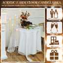 Tessco for you 4 Set 5 Arms Acrylic Candelabra Centerpieces 46.4'' Tall Clear Candle Holders Wedding Table Centerpiece Floor Candle Stand with Acrylic Shade Fit 0.8'' LED Candles for Home Party