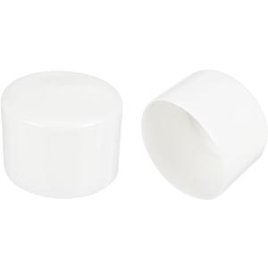 uxcell 5pcs 70mm(2 3/4") Rubber End Caps, Round Vinyl Plug Insert Plastic End Caps for Tubing, Fence, Pipe Post, Furniture, Railing, White