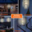 SPOLI Up Down LED Outdoor Wall Light, 100-220V 18W Integrated Modern Porch Lights, Super Bright IP65 Waterproof Acrylic Wall Lamps for Porch Patio Door Entryway - 1 Pack 3000K Warm Light