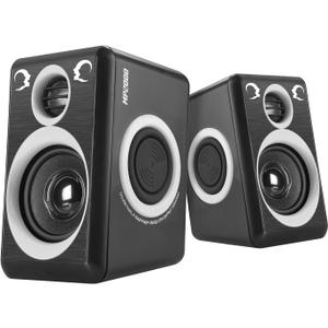 Computer Speakers with Surround Sound 2.0CH USB Wired Powered Multimedia Speaker for Desktop/TV/PC/Laptops/Smart Phone Built-in Four Loudspeaker Diaphragm (Gray)