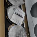 MegaChef Triple 2.5 Quart Slow Cooker and Buffet Server in Brushed Silver and Black Finish with 3 Ceramic Cooking Pots and Removable Lid Rests