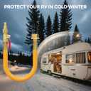 RV Winterizing Kit Fit for Camper Boat Travel Trailer Sprinkler Blowout Adapter Winterize Sprinkler Systems with Shut Off Valve, Air Compressor Quick Connect Plug to 3/4" Hose