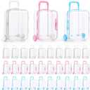 30 Pcs Mini Suitcase Party Favor Box - 2.99"2"1.37" Creative Mini Suitcase for Wedding Party Favors, Birthday Gift Supplies, Jewelry Storage, Decorative Treat Boxes (Pink+Blue+White)