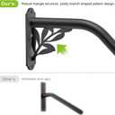 SELEWARE Fully Welded Staircase Handrail Iron Handrail Indoor Outdoor Steps Garage Railing Safety Grab Bar for Elderly Branch Shaped 24'' Length 1.3'' Dia