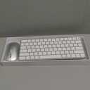 Bluetooth Keyboard and Mouse for Mac, Rechargeable, Mini Size, Ultra Slim, Quiet Typing, 4 Level DPI, Wireless Keyboard and Mouse Compatible with Mac, iPad, iPhone, MacBook Air/Pro