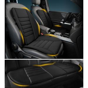 Kingphenix 5-Piece Memory Foam Car Seat Cushion Set with Full Back Support Pillow, Comfort for Long Drives & Road Trips, Universal Automotive Comfort for Most Car, Van, Truck, SUV, Black