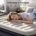 VOSSER Air Mattress Queen with Built-in Pump, 18" Raised Inflatable Blow Up Mattress,Upgraded Heavy Duty 660lbs Portable Air Bed for Home, Guests,Floor& Camping, Self Inflating Colchon Inflatable Queen