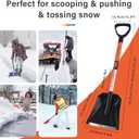 34'' to 41'' Extendable Snow Brush, Ice Scraper for Car Windshield, Emergency Snow Shovel Snow Broom with Foam Grip 180 Pivoting Brush Head, Telescoping Snow Scraper for Car SUV Truck (red black)