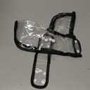 Transparent Dog Rain Poncho for Small Medium Dogs - Thick Waterproof Raincoat with Hidden Leash Hole & Adjustable Snaps, Windproof Hooded Cape for Bichon Poodle (Large)